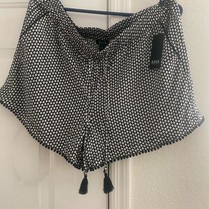 a.n.a High Waist Black and White Shorts